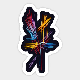 Abstract Color Blossom Sticker